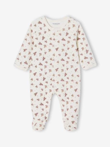 Set of 3 Items for Newborns: 1 Sleepsuit + 2 Bodysuits ecru - vertbaudet enfant 