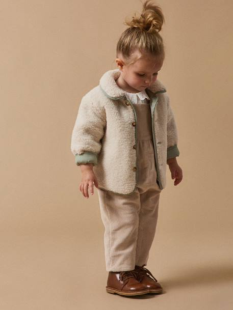 Reversible Jacket for Babies, CYRILLUS aqua green - vertbaudet enfant 