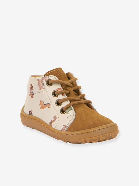 Baby boy BAREFOOT FIRST STEP LACES Froddo barefoot learning shoes caramel - vertbaudet enfant 