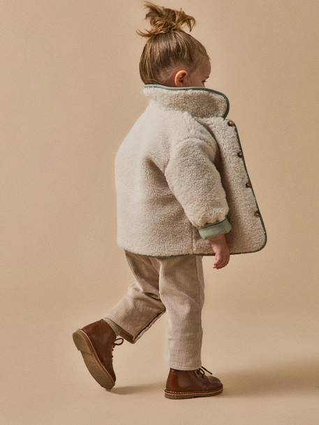 Reversible Jacket for Babies, CYRILLUS aqua green - vertbaudet enfant 