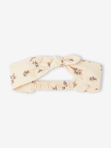 Ensemble robe gilet bandeau bébé fille vanille+vieux rose - vertbaudet enfant 
