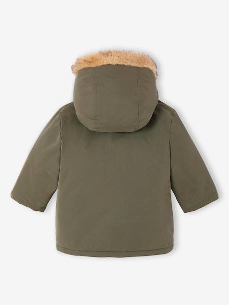Parka + lightweight jacket 3-in-1 for babies old rose+olive - vertbaudet enfant 