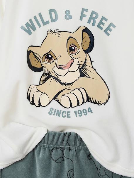 Disney® ROI LION boys' velvet pyjamas printed green - vertbaudet enfant 