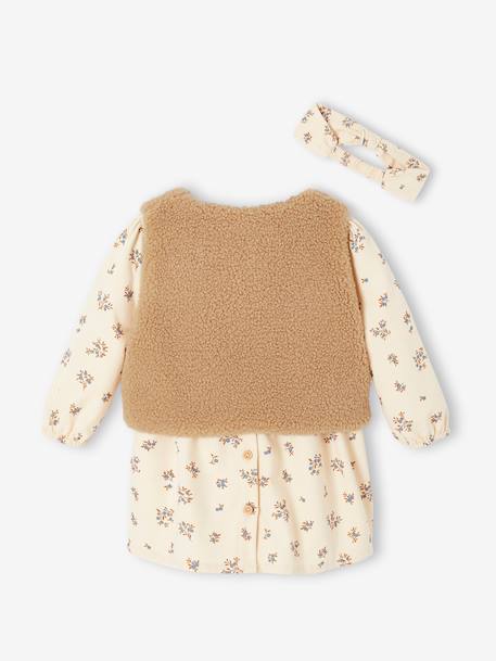 Baby dress + cardigan + band for head accessories for hair set vanilla - vertbaudet enfant 