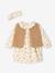 Coffret bébé robe + gilet + bandeau vanille - vertbaudet enfant 
