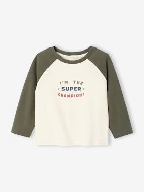 Baby-T-shirts & Roll Neck T-Shirts-Long-sleeved baby t-shirt with placement print on the front 