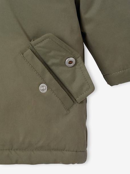Parka + doudoune fine bébé 3 en 1 olive+vieux rose - vertbaudet enfant 