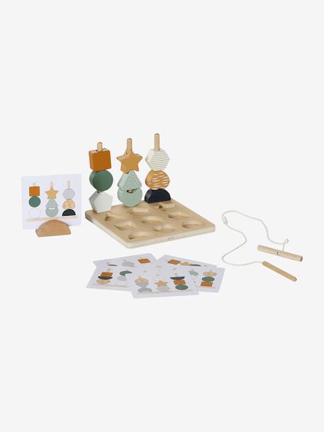 3-in-1 Bead Puzzle in FSC® Wood, TANZANIA wood - vertbaudet enfant 