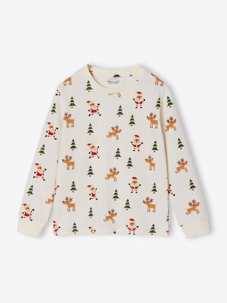 Christmas Pyjamas with All-Over Print for Boys ecru - vertbaudet enfant 
