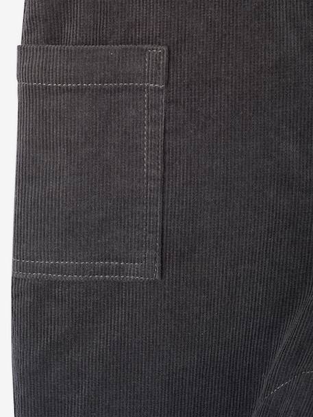 Corduroy sleepsuit for babies anthracite - vertbaudet enfant 