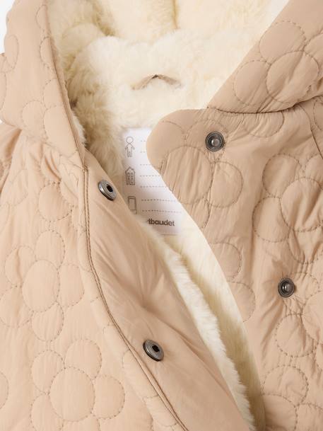 Fancy quilted coat for babies beige - vertbaudet enfant 