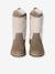 Zip-Up Faux-Fur Lined Boots for Girls taupe - vertbaudet enfant 