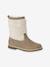 Bottes enfant fille synthétique fourrées zippées taupe - vertbaudet enfant 