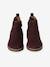 Leather Boots for Girls bordeaux red+camel+gold+green+navy blue - vertbaudet enfant 