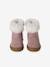 Fur-Lined, Zipped Leather Boots for Baby Girls old rose - vertbaudet enfant 