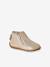 Chaussons zippés souples en cuir bébé or+vieux rose - vertbaudet enfant 