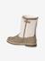 Zip-Up Faux-Fur Lined Boots for Girls taupe - vertbaudet enfant 