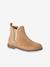 Leather Boots for Girls bordeaux red+camel+gold+green+navy blue - vertbaudet enfant 