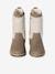 Zip-Up Faux-Fur Lined Boots for Girls taupe - vertbaudet enfant 