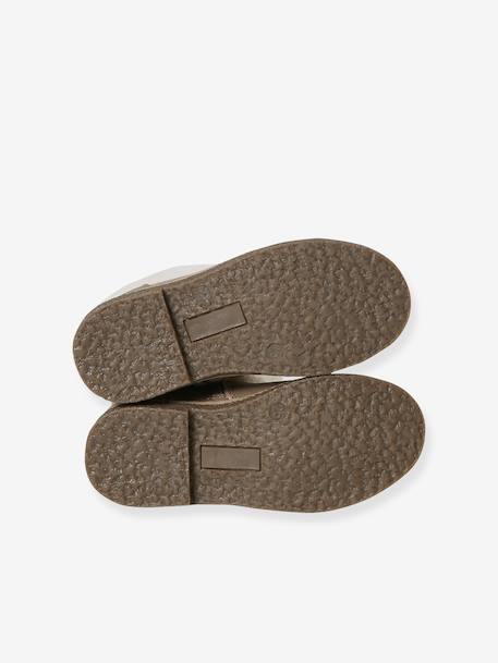 Zip-Up Faux-Fur Lined Boots for Girls taupe - vertbaudet enfant 
