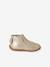 Chaussons zippés souples en cuir bébé or+vieux rose - vertbaudet enfant 