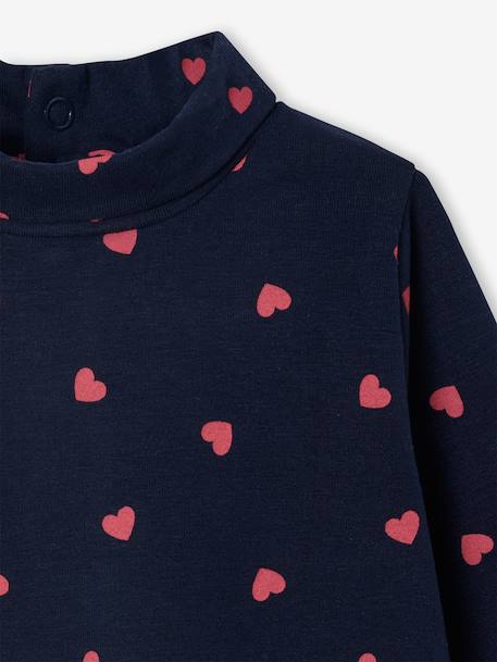 Pack of 2 Polo Neck Tops for Babies navy blue+pale pink - vertbaudet enfant 