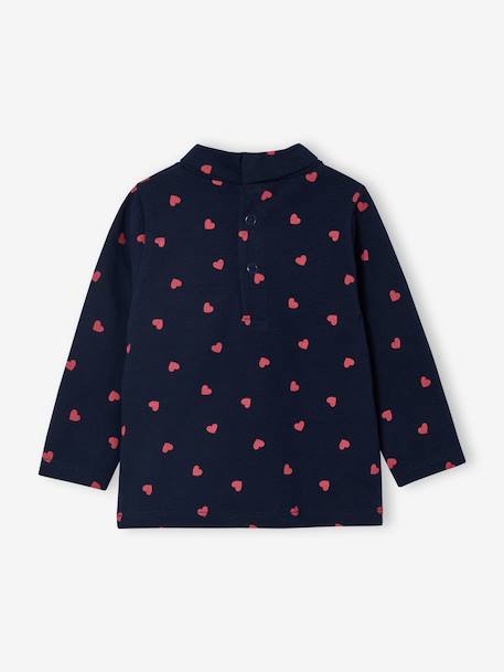 Lot de 2 t-shirts col roulé bébé marine+rose pâle - vertbaudet enfant 