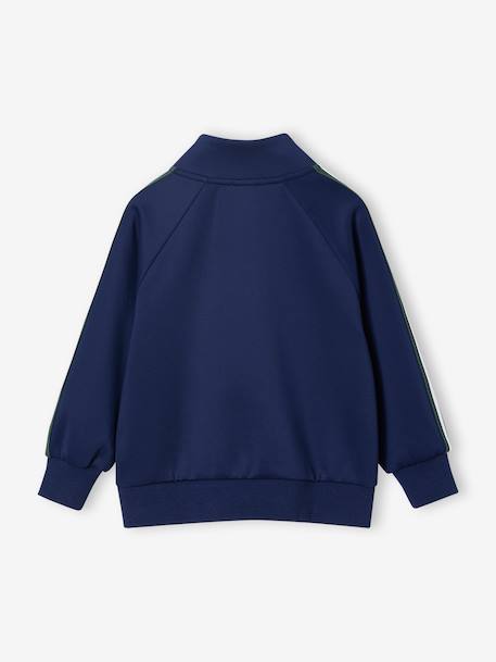 Boys' long-sleeved sweatshirt with high neck navy blue - vertbaudet enfant 