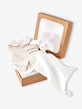 Bébé-Pyjama bébé en flanelle + doudou coffret cadeau naissance