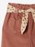 Corduroy Trousers with 'Leopard' Tie Belt for Babies terracotta - vertbaudet enfant 