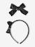 Ensemble serre-tête et barrette fille en velours anthracite - vertbaudet enfant 