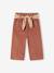 Corduroy Trousers with 'Leopard' Tie Belt for Babies terracotta - vertbaudet enfant 