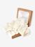 Set of 4 Plain Knit Items for Newborns: Cardigan + Trousers + Booties + Bodysuit ecru - vertbaudet enfant 