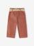 Corduroy Trousers with 'Leopard' Tie Belt for Babies terracotta - vertbaudet enfant 