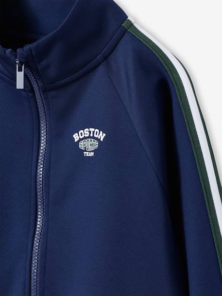 Boys' long-sleeved sweatshirt with high neck navy blue - vertbaudet enfant 
