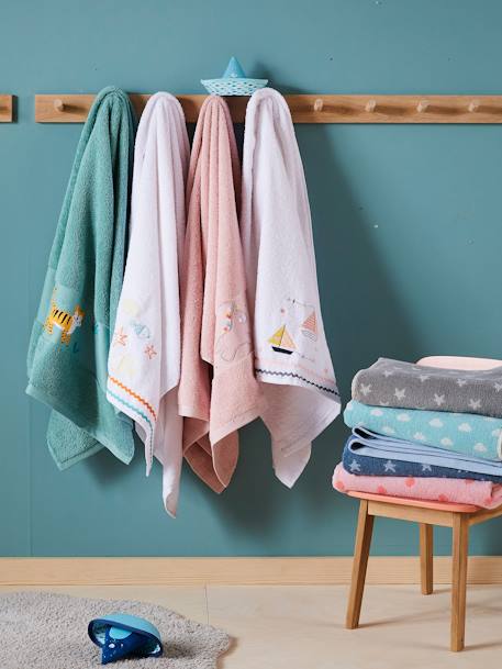 Serviette de bain Licorne ROSE CLAIR - vertbaudet enfant 
