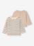 Pack of 2 long-sleeved honeycomb t-shirts for babies striped navy blue - vertbaudet enfant 