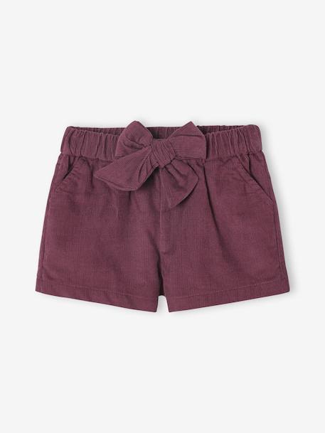 Corduroy short for babies aubergine - vertbaudet enfant 