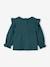 Embroidered long-sleeved T-shirt for babies peacock blue - vertbaudet enfant 
