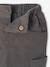 Lined Corduroy Combat Trousers for Babies anthracite+khaki - vertbaudet enfant 