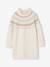 Knitted Jacquard Dress for Girls ecru+navy blue - vertbaudet enfant 