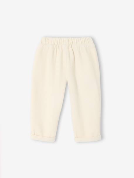 Baby trousers in twill ecru - vertbaudet enfant 