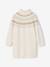 Knitted Jacquard Dress for Girls ecru+navy blue - vertbaudet enfant 