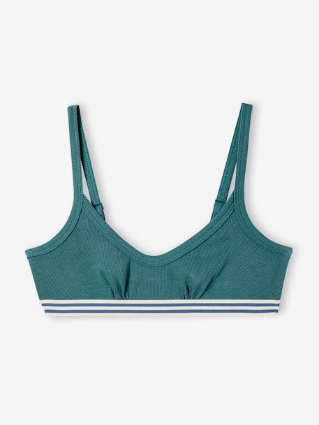 Pack of 3 Plain Bras for Girls, Jonen ecru - vertbaudet enfant 