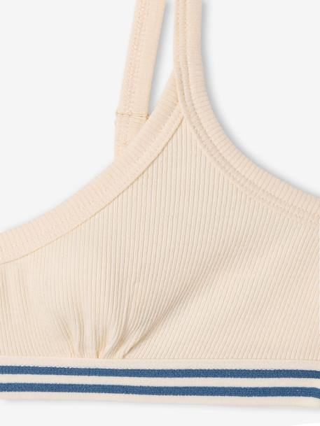 Pack of 3 Plain Bras for Girls, Jonen ecru - vertbaudet enfant 