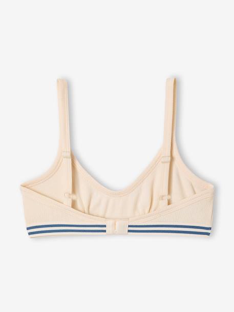 Pack of 3 Plain Bras for Girls, Jonen ecru - vertbaudet enfant 
