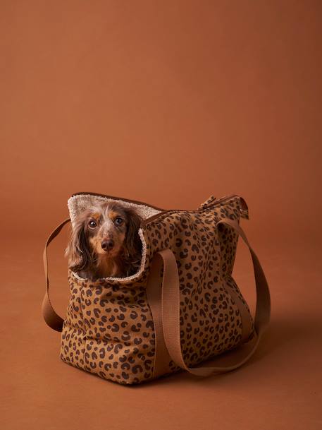Sac de transport pour chat et chien marron imprimé - vertbaudet enfant 