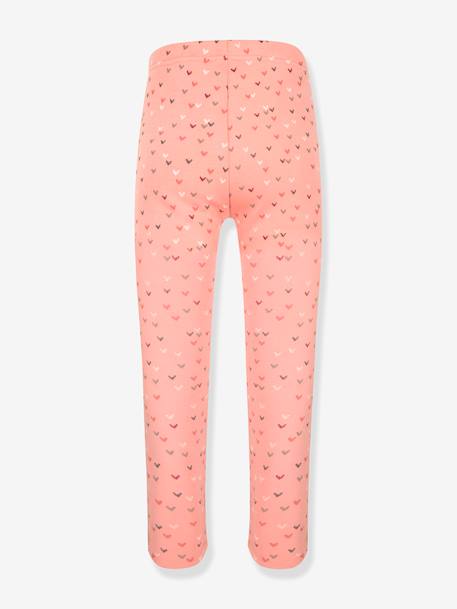 Leggings thermiques Happy Girls filles Coeurs gris chiné+rose poudré - vertbaudet enfant 