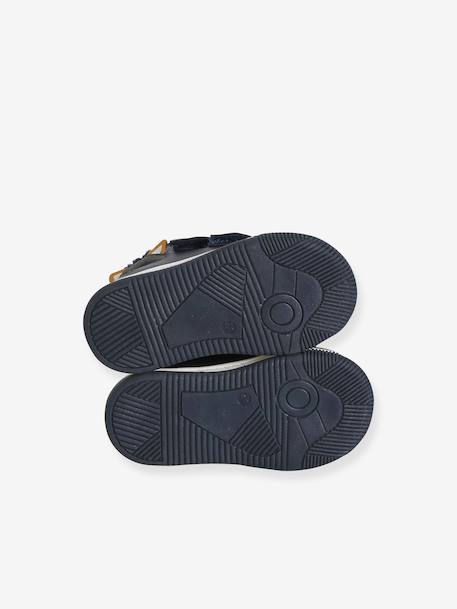 Synthetic-Lined Trainers with Hook-&-Loop Fasteners for Boys navy blue - vertbaudet enfant 
