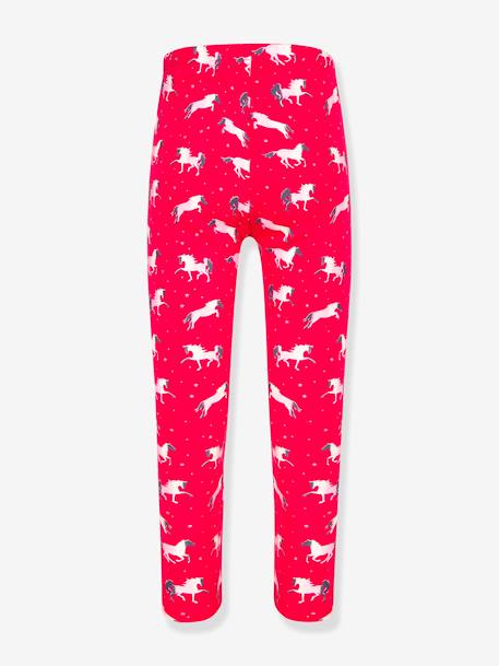 HAPPY GIRLS girls' thermal leggings with horses rosy+sweet pink - vertbaudet enfant 